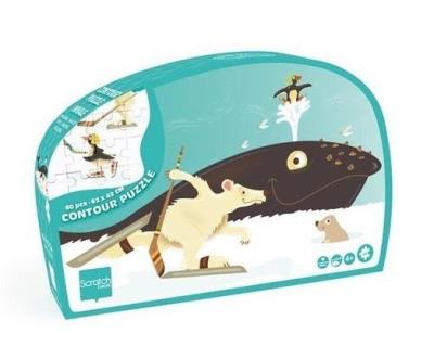 Opakowanie Puzzle 60 Puzzle konturowe Wieloryb