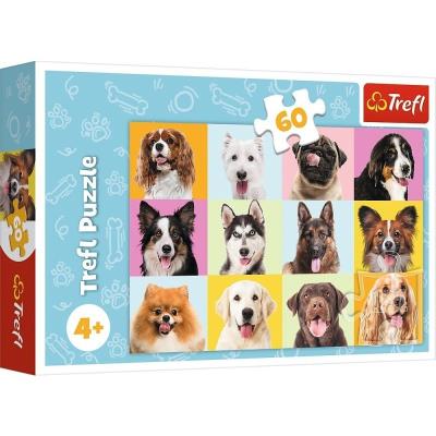 Puzzle 60 Słodkie psiaki TREFL. Wydawca: Trefl. SmakLiter.pl Opakowanie Puzzle 60 Słodkie psiaki TREFL