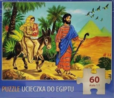 Puzzle 60 - Ucieczka do Egiptu. Wydawca: Wydawnictwo Diecezjalne i Drukarnia w Sandomierzu. SmakLiter.pl Opakowanie Puzzle 60 - Ucieczka do Egiptu