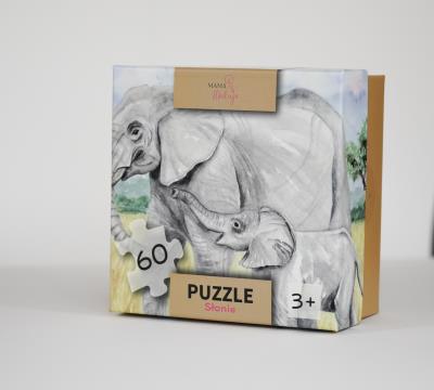 Opakowanie Puzzle 60el Słonie