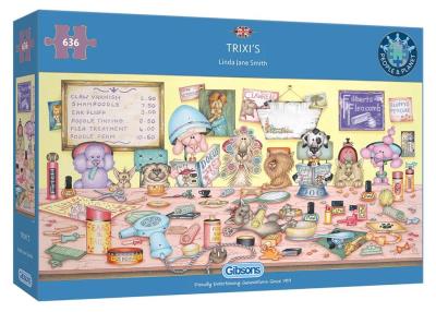 Opakowanie Puzzle 636 Salon piękności dla psów (panorama)