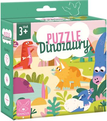 Puzzle Dinozaury. Wydawca: Kangur. SmakLiter.pl Opakowanie Puzzle Dinozaury