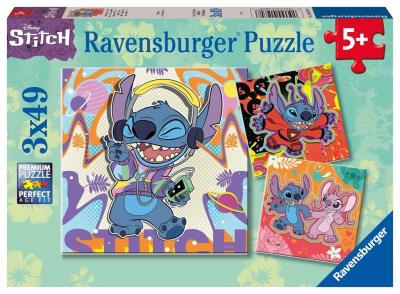 Opakowanie Puzzle dla dzieci 2D 3x49 Disney Stitch