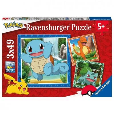 Opakowanie Puzzle dla dzieci 3x49 Pokemony