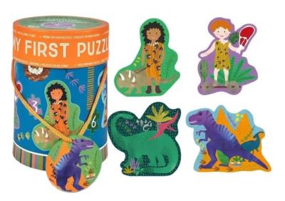 Puzzle dla początkujących dinozaury 4w1. Wydawca: Floss & Rock. SmakLiter.pl Opakowanie Puzzle dla początkujących dinozaury 4w1