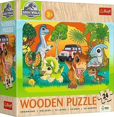 Opakowanie Puzzle drewniane 24 Poznaj dinozaury TREFL
