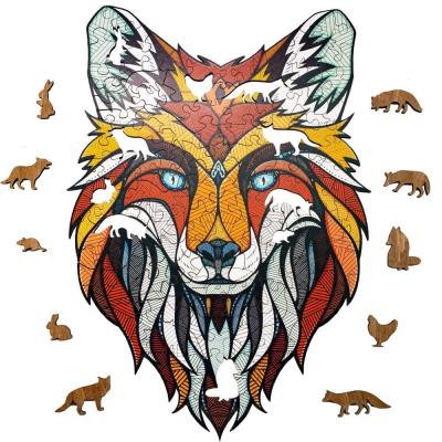 Opakowanie Puzzle Drewniane 2D Układanka Lis