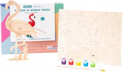 Opakowanie Puzzle drewniane 3D Do Malowania Flaming