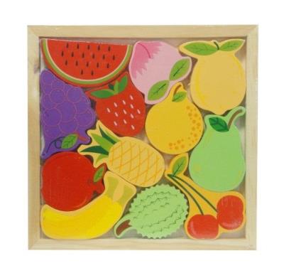 Opakowanie Puzzle drewniane 3D - owoce