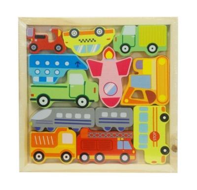Opakowanie Puzzle drewniane 3D - pojazdy