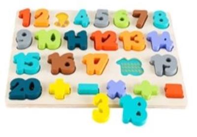 Opakowanie Puzzle drewniane Cyfry