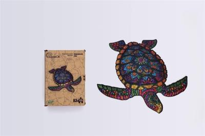 Opakowanie Puzzle drewniane eko 126 Długowieczny żółw A3
