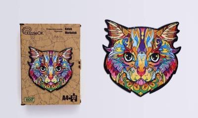 Opakowanie Puzzle drewniane eko 22 Kotek Murkotek A4