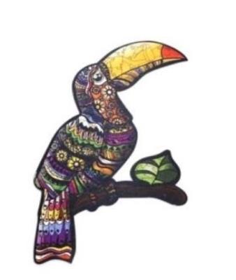 Opakowanie Puzzle drewniane eko 60 Tropikalny tukan A4
