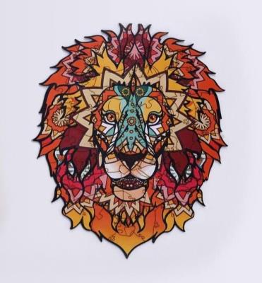 Opakowanie Puzzle drewniane eko 64 Lew afrykański A4