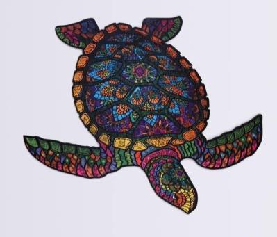 Opakowanie Puzzle drewniane eko 68 Długowieczny żółw A4