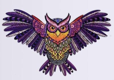 Opakowanie Puzzle drewniane eko 69 Magiczna sowa A4