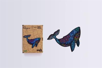 Opakowanie Puzzle drewniane eko 75 Potężny wieloryb A4