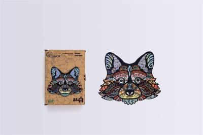 Opakowanie Puzzle drewniane eko 80 Wesoły szop pracz A4