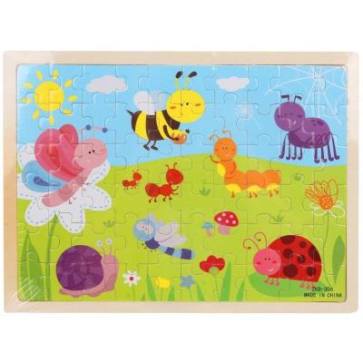 Opakowanie Puzzle drewniane Łąka 60el