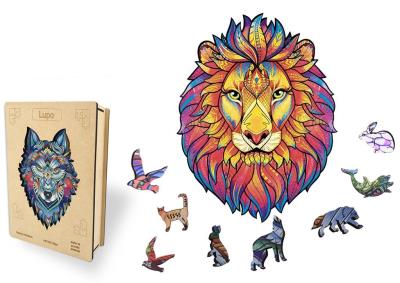 Opakowanie Puzzle drewniane lew 125el