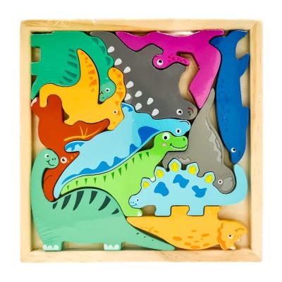 Opakowanie Puzzle drewniane na planszy Dino