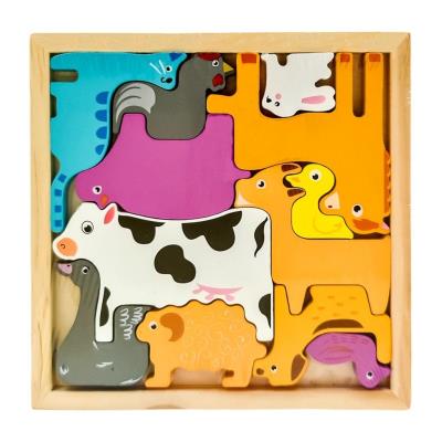 Opakowanie Puzzle drewniane na planszy Farma