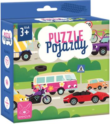 Puzzle Pojazdy 3+. Wydawca: Kangur. SmakLiter.pl Opakowanie Puzzle Pojazdy 3+