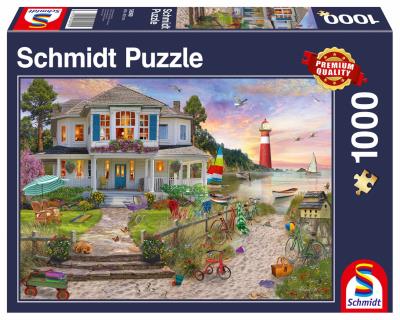 Puzzle PQ 1000 Dom na plaży G3. Wydawca: Schmidt. SmakLiter.pl Opakowanie Puzzle PQ 1000 Dom na plaży G3