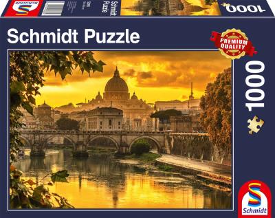 Puzzle PQ 1000 Zachód słońca w Rzymie G3. Wydawca: Schmidt. SmakLiter.pl Opakowanie Puzzle PQ 1000 Zachód słońca w Rzymie G3