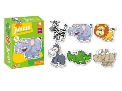 Opakowanie Puzzle Zwierzęta dzikie 6 obrazków