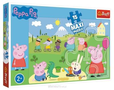 Puzzle15 maxi Szczęśliwy dzień Peppy TREFL. Wydawca: Trefl. SmakLiter.pl Opakowanie Puzzle15 maxi Szczęśliwy dzień Peppy TREFL