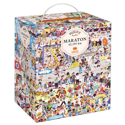 Puzzlove CzuCzu Maraton 42,195 km 1000 elementów. Wydawca: Bright Junior Media. SmakLiter.pl Opakowanie Puzzlove CzuCzu Maraton 42,195 km 1000 elementów