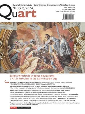 Quart 3(73)/2024 Kwartalnik Instytutu Historii Sztuki UWr. Wydawca: Wydawnictwo Uniwersytetu Wrocławskiego. SmakLiter.pl Opakowanie Quart 3(73)/2024 Kwartalnik Instytutu Historii Sztuki UWr