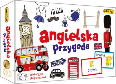 Quiz - Angielska przygoda. Wydawca: Adamigo. SmakLiter.pl Opakowanie Quiz - Angielska przygoda