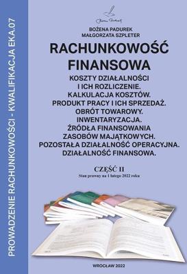 Okładka książki Rachunkowość Finansowa część II PADUREK