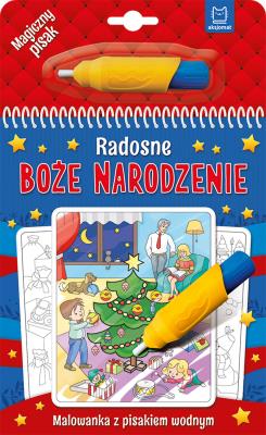 Radosne Boże Narodzenie. Malowanka z pisakiem w.2. Autor: Podgórska Anna. SmakLiter.pl Okładka książki Radosne Boże Narodzenie. Malowanka z pisakiem w.2