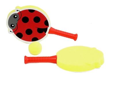 Rakietki piankowe z piłką biedronka. Wydawca: ADAR. SmakLiter.pl Opakowanie Rakietki piankowe z piłką biedronka