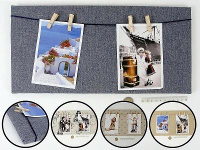 Opakowanie Ramka foto materiałowa z klamerkami MIX