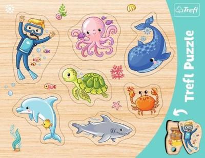 Opakowanie Ramkowe układanki kształtowe -Podwodny świat TREFL