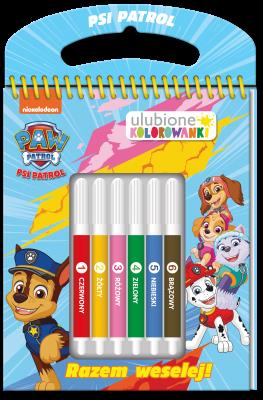 Okładka książki Razem weselej. Psi Patrol. Ulubione kolorowanki