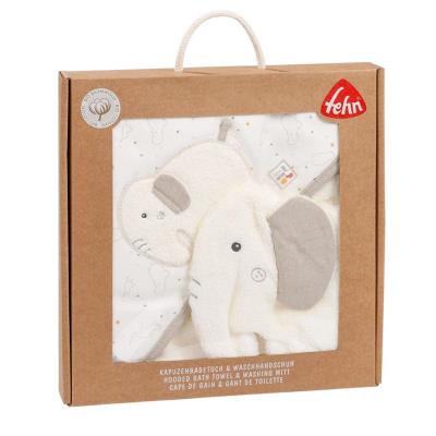 Opakowanie Ręcznik z kapturem i myjką słoń