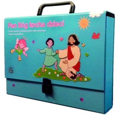 Okładka książki Religia 4-latek Pan Bóg kocha dzieci Teczka pomocy