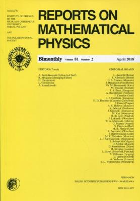 Okładka książki Reports on Mathematical Physics 55/1