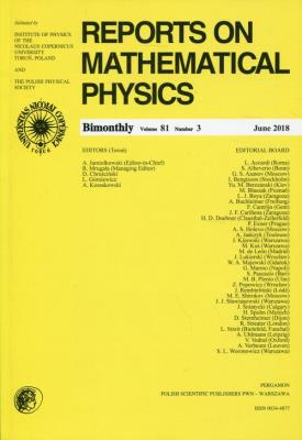 Opakowanie Reports on Mathematical Physics 72/3