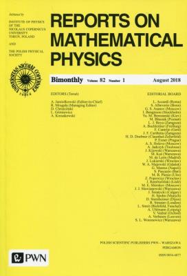 Opakowanie Reports on Mathematical Physics 72/3
