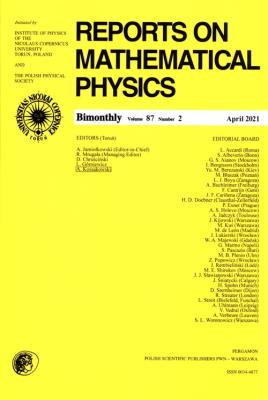 Opakowanie Reports On Mathematical Physics 87/2 Eksport