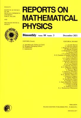 Opakowanie Reports On Mathematical Physics 88/3 Pergamon
