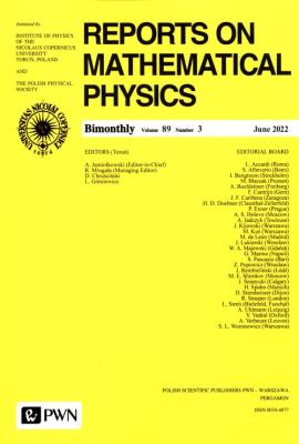 Reports on Mathematical Physics 89/3 2022 Kraj. Wydawca: Wydawnictwo Naukowe PWN. SmakLiter.pl Opakowanie Reports on Mathematical Physics 89/3 2022 Kraj