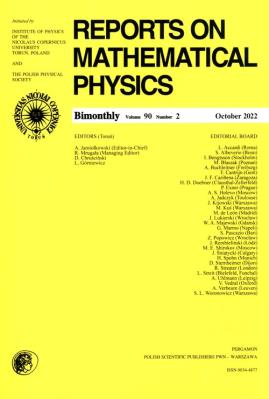 Opakowanie Reports On Mathematical Physics 90/2 Eksport